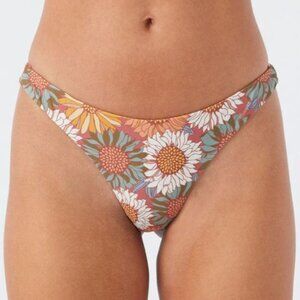 O'Neill Hermosa Skimpy Bikini Bottoms, Emma Sunflower Floral Print, XS, NWT